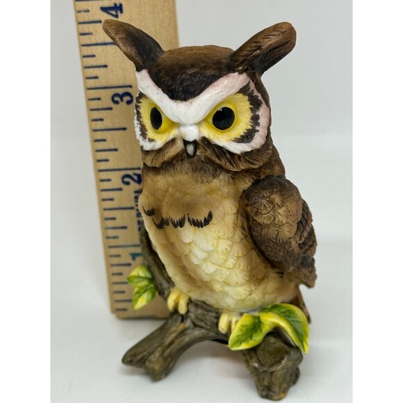 VTG Lefton China Great Horned Owl Figurine Ceramic Woodland Bird 1983–1990s - Picture 7 of 8